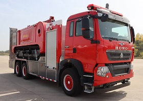 润泰牌RT5250TXFBP400/DX型泵浦消防车