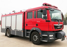 润泰牌RT5160GXFAP50/M型压缩空气泡沫消防车