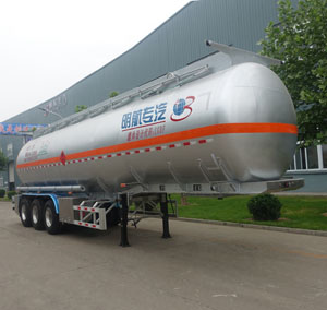 明航牌ZPS9400GRYA型铝合金易燃液体罐式运输半挂车