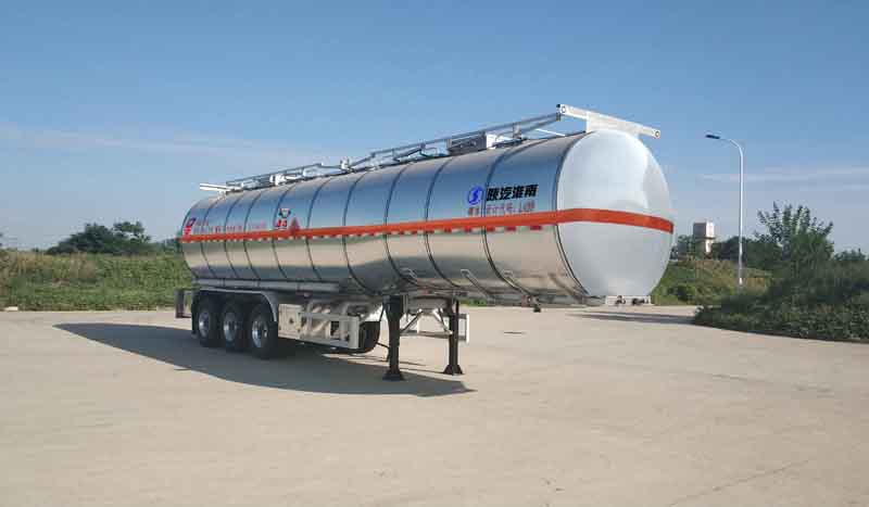 陕汽牌SHN9400GRYP4801型铝合金易燃液体罐式运输半挂车