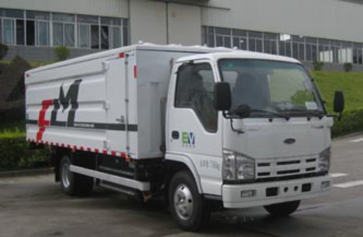 福龙马牌FLM5070XTYQLBEV型纯电动密闭式桶装垃圾车