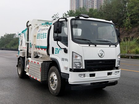 陕汽牌SX5120TCABEV381L型纯电动餐厨垃圾车